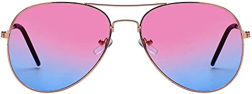 Image of OWL Aviator Pilot Sunglasses for Women and Men Size Medium Gold, Black, Silver, Bronze, Colorful Metal Frame