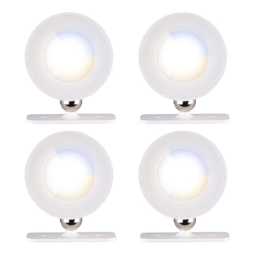 Lunartec Spot-Lampe LED: 4er-Set CCT-LED-Wandlampen, Magnetfuß, dimmbar, Touch-Bedienung, weiß (Wandlampe innen mit Schalter, Wandspots, Arbeitsleuchte)