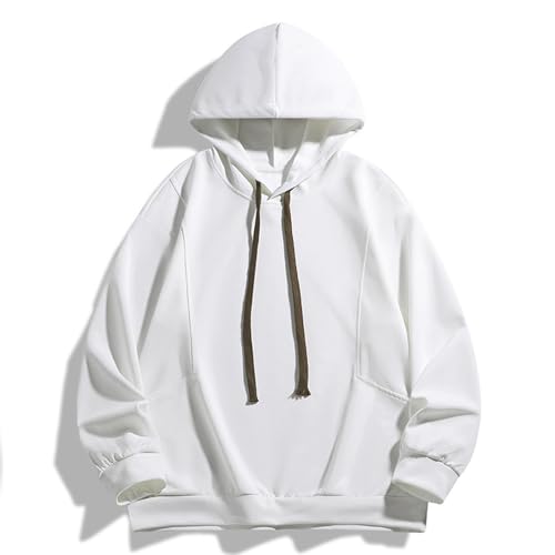 Hoodies for Men Casual Solid Color Hooded Pullover Sweatshirts Drawstring Long Sleeve Hoodies Fall Winter Clothes2