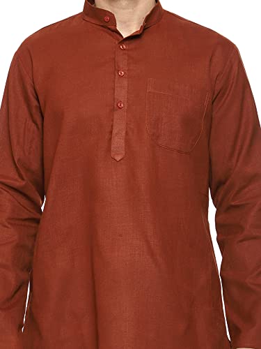 Image of ITOS365 Men Cotton Blend Kurta Pyjama Set Party Fashion Regular Ethinic Wear Indian Dress Gift for Men