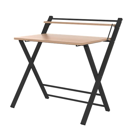 Image of InnoFur Meleti Folding Study Desk (Large)|Foldable Office Table|Adjustable Laptop Cum Computer Table Big (Walnut, Regular)