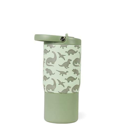 Image of HydroJug Sport 14 oz Insulated Kids Water Bottle with Straw, Dinosaur