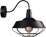  AIT Applique/Lustre E27 Industriel Rétro Cage Grande Applique Murale Applique Murale Industrielle Rétro Tête Unique Col De Cygne Loft Luminaire En Métal Angle E27 Lampe Vintage Style Palais Lampes