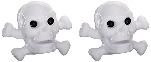 TRICK TOPS Skull/Bone CP Valve Caps (1-Pack), White