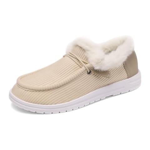DAFENGEA Casual Shoes for Women - Lightweight, Non-Slip and Breathable Slip-Ons Outdoor Activities,AMDF-XZ-9661-Beige-EU39-US7 Cover