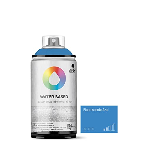Montana Colors MTN Water Based Azul Flúor, Spray 300ml Cover