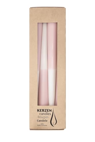 Spitzkerzen Two Tone/Dip Dye, 4 Stück, H25xØ2,3cm, 8 Stunden, Made...