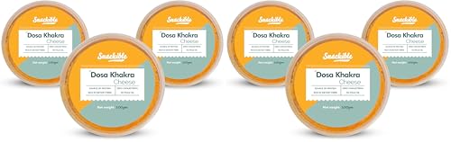 Image of Snackible Cheese Dosa Khakra (Pack of 6) - 100gm | Healthy Snack | Millet Snack| No Palm Oil | High Fibre | Zero Transfat | Zero Cholestrol | Healthy Khakra