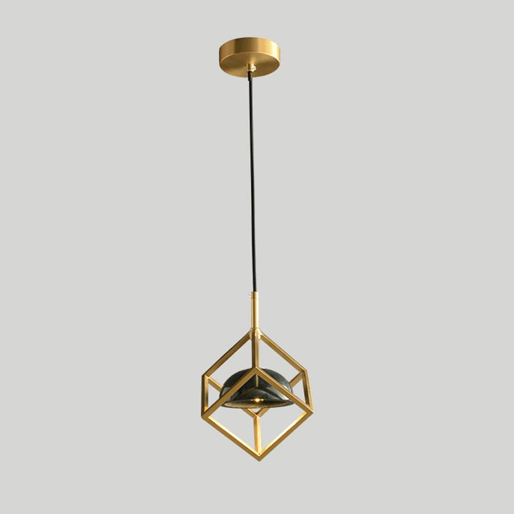 Lustre en cuivre et verre art minimaliste chic pour une décoration intérieure de luxe