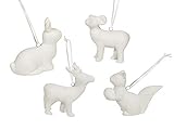 Dieses Set besteht aus 4 weißen Waldtieren in schlichter Optik!