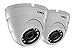 Lorex LEV2712B Indoor/Outdoor 1080p HD Analog Security Dome Camera, 3.6mm, 130ft IR Night Vision,IP66 Rated, White (2 Pack)