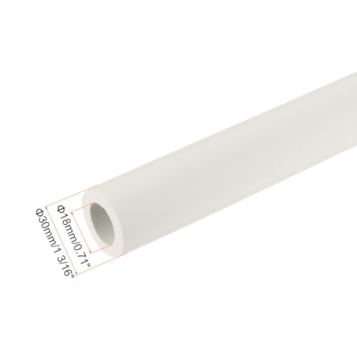 Image of uxcell Foam Tubing for Handle Grip Support,18mm ID 30mm(1 3 /16 inch) OD 0.3 Meter /1ft Length White