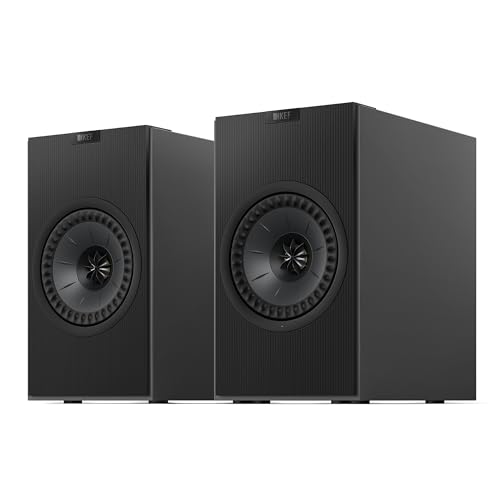 KEF Coda W Kabellose HiFi-Regallautsprecher, Dark Titanium | Bluetooth 5.4 aptX Lossless | Kompatibel mit Plattenspieler, Fernseher, PC, Laptop & mehr | Musik | TV & Heimkino | Gaming