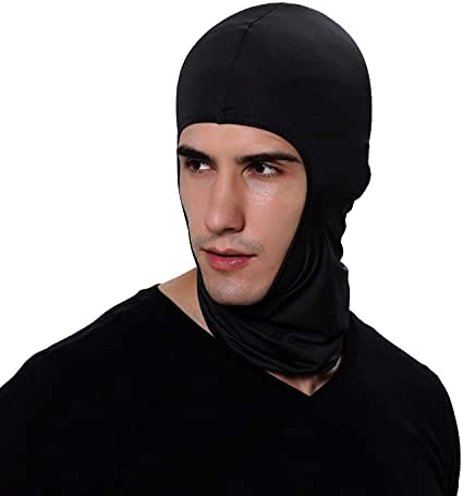 Ganway Pack Of 7 Black Ski Mask For Men Balaclava Thin Outdoor Airsoft Motorcycle Hood Hat #TOP1