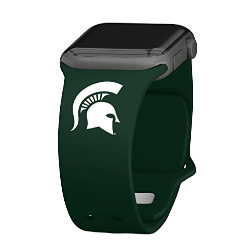 Affinity Bands Michigan State Spartans Silicone Sport Band compatible with Apple Watch (38/40/41mm Green)