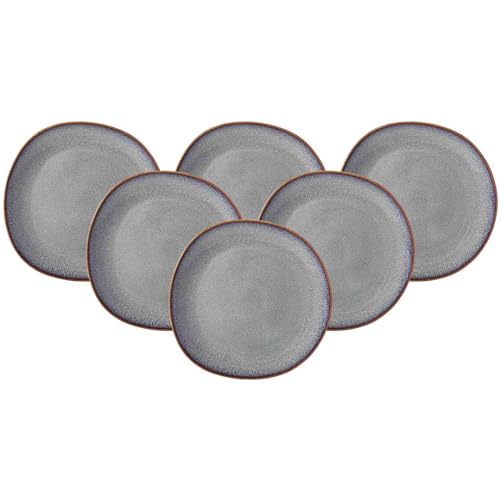 Villeroy & Boch like. by Lave Beige Speiseteller 6er Set, 28 cm, Runder Teller mit einzigartiger Glasur, Skandinavisches Design, Steingut, Beige