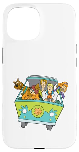 Image of Scooby-Doo and the Gang in Mystery Machine Comedy Cartoon Case for iPhone 15