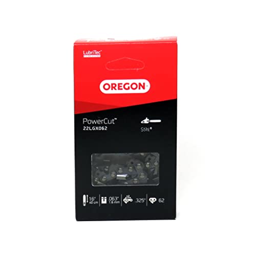 Oregon 22LGX PowerCut - Cadena de sierra para espada de 40 cm con 62 eslabones, cincel completo apto para motosierras Stihl
