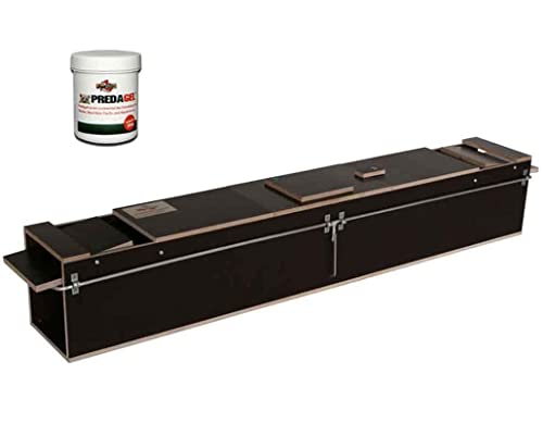 Preisvergleich Produktbild Marderfalle Tierfalle Lebendfalle Holzfalle Kastenfalle Iltisfalle Qualitätsfallen Made in Germany 100x18x21 + Gratis Lockmittel Predagel 30g #17#