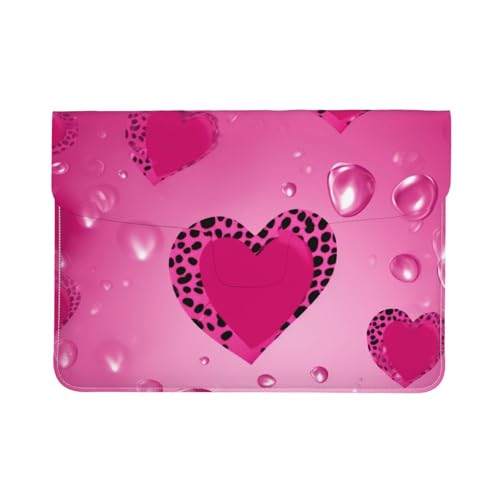 Housse PC portable 13 pouces cœur rose et étui fin antichoc