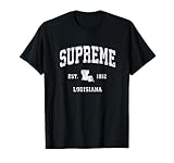 Supreme Louisiana LA Vintage Athletic Sports Design T-Shirt