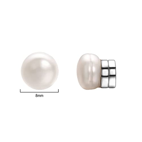 Magnetic Pearl Earrings for Women Freshwater Pearl Clip Earrings Silver Magnet Fake Earrings for Non Pierced Ears 6mm 8mm2