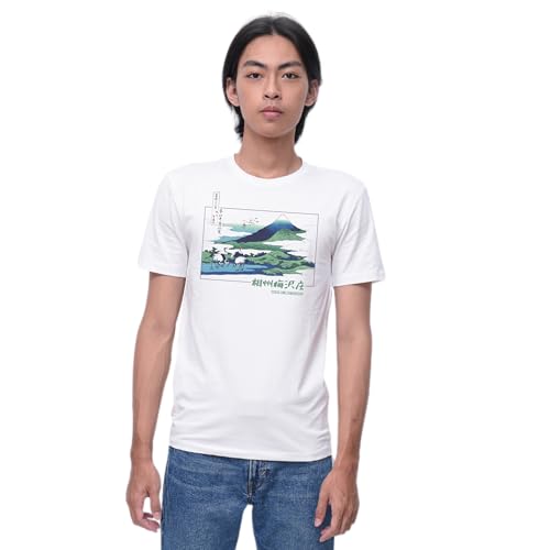 Image of cotton division Men's Mehokusts010 T-Shirt, White, S