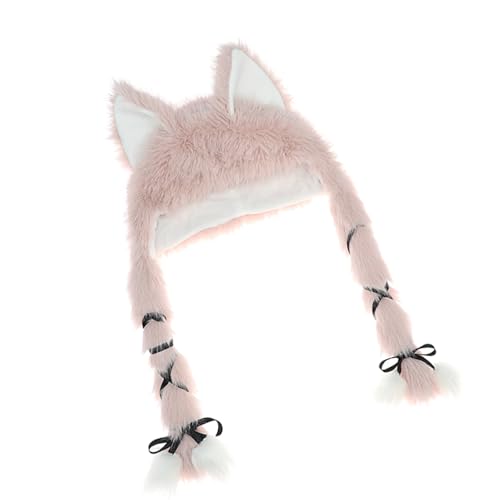 WEISUYUUS 2000s Cats Ear Hat for Adult Warm Plush Trapper Hat Fashion Outdoor Activity Casual Wear Hat Winter Windproof Hat for Wo