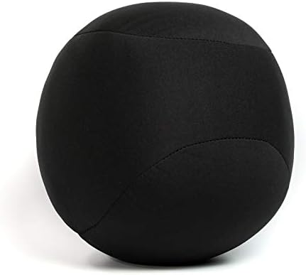 Small Spherical Shape Round Microbead Support Throw Pillow Support Common Pressure Points-Black