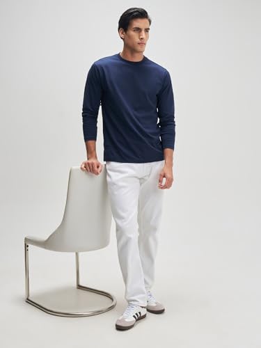 Image of XYXX Men's Solid Cotton T-Shirt | Round Neck Tshirt | Full Sleeves | Solid-Regular Fit Tshirt for Men