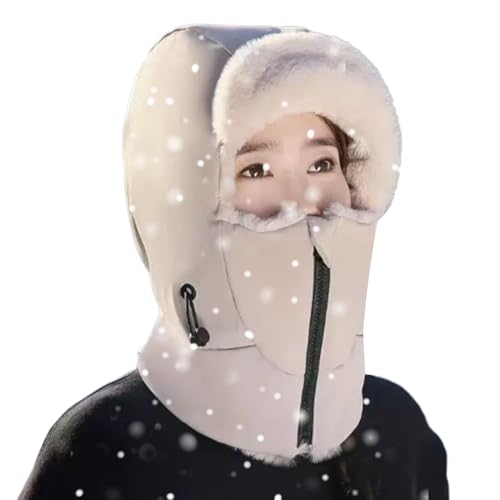 Generisch Gorros tubulares para mujer – Capucha térmica para cabeza y cuello | Cintura de forro polar denso Gorro de invierno con protección para las orejas, para hombre, niños, invierno, esquí, moto