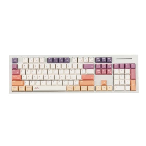 Image of YMDK 136 Smoke Cloud Keycaps Dual OS Compatible Dye-Sub Thick PBT Cherry Profile Key Caps for 61 64 68 75 87 96 104 108 MX Mechanical Keyboard (Smoke Cloud Dual System 136)