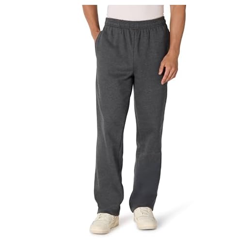 Amazon Essentials Men's Fleece Sweatpant (Available in Big & Tall), Charcoal Heather, Large