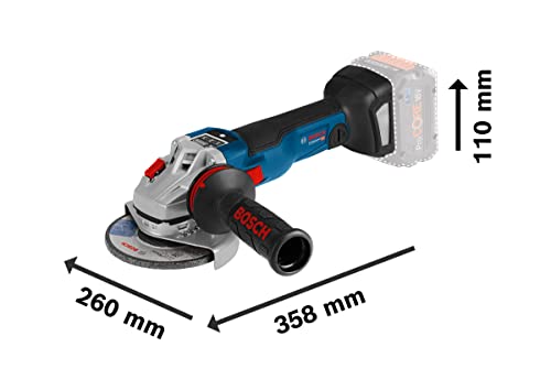 Bosch Professional 18V System Akku-Winkelschleifer GWS 18V-10 SC (Scheiben-Ø 125 mm, 2x ProCORE18V 5.5Ah Akku, Ladegerät GAL 1880, in L-BOXX 136), Blue – Bild 4