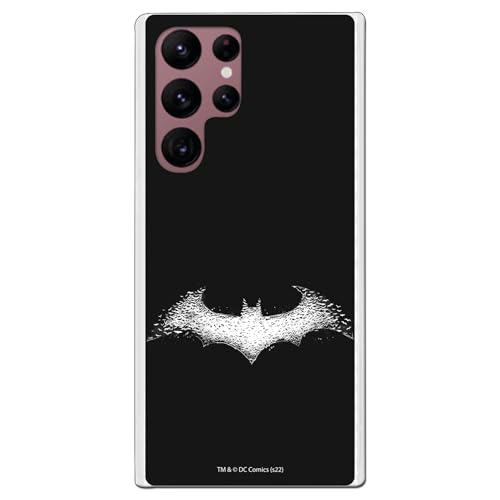Personalaizer Coque Souple Compatible avec Smartphone Samsung S22 Ultra de Batman en Blanc