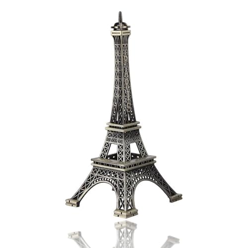Cyrank Tour Eiffel, Tour Eiffel décoration métal Tour Eiffel Statue décoration en Alliage de Zinc Paris Tour Eiffel Collection Statue réplique France Tour...