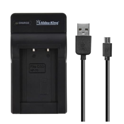 USB-Akku-Ladegerät kompatibel mit Casio NP-70