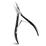 BEZOX Straight Blade Toenail Clippers - Wide Open Pointed Jaw Toe Nail Clippers for Seniors Thick Toenails, Precision Grooming Toenail Scissors for Ingrown Nails - Black