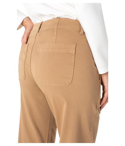 Liverpool Women's Petite Soft Touch Twill Mid-Rise Utility Crop W/Tab Hem Pant 24" Inseam3