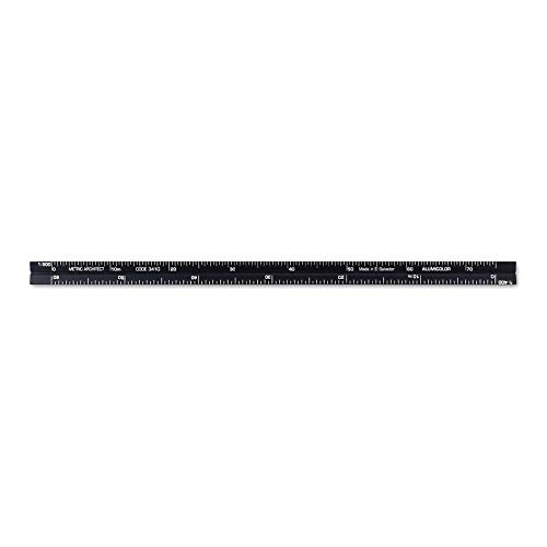 Image of Alumicolor Aluminum Architect Metric Pocket Scale, 15CM, Black