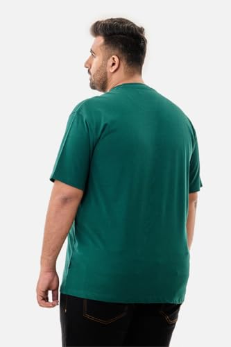 Image of SNITCH Men Polo Plus Size T-Shirt | Knitted Solid Polo with Contrast Tipped Collar & Logo Embroidery | 100% Cotton Breathable Lightweight Smart Casual Wear