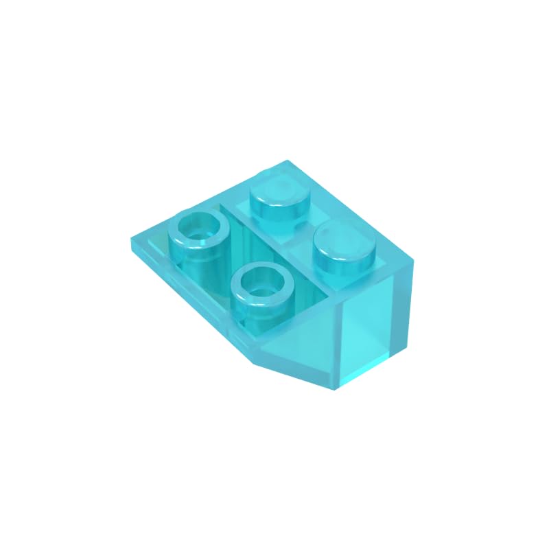 Gobricks 3660 Slope Brick 2x2 45° Inverted Slope 50 Pieces GDS-599 Compatible with Lego Building Blocks Color:Trans Light Blue