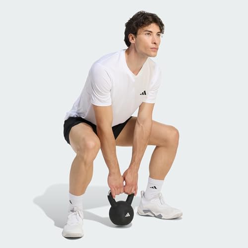 adidas Herren Workout Essentials Base Shirt, White, L – Ansicht 4