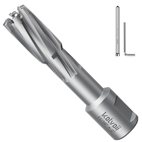 Kolvoii TCT Annular Cutter 11/16" Diameter x 2" Depth, Mag Drill Bit