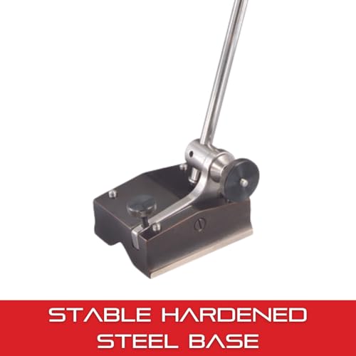 Image of Starrett Full-Sized Surface Gage with Fully Hardened, Ground and Nicely Finished Stable Steel Base - 9 inch /12 inch Spindle Length, 2-7 /8 x 2-3 /8 inch Base Size - 257B