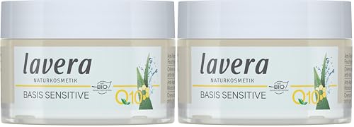 lavera Feuchtigkeitscreme Q10 ∙ Reduziert Falten ∙ Spendet Feuchtigkeit ∙ Anti Aging Tagescreme ∙ Tagespflege vegan Bio Naturkosmetik Natural Kosmetik Gesichtscreme 2er Pack (1x50ml)