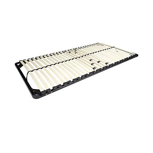 MOG CASA Somier Neeu IF32 90x200 cm con Laminas Amortiguadoras de Madera, Marco de Metal Sólido, Fácil de Montar, Diferentes Tamaños, Sin Patas