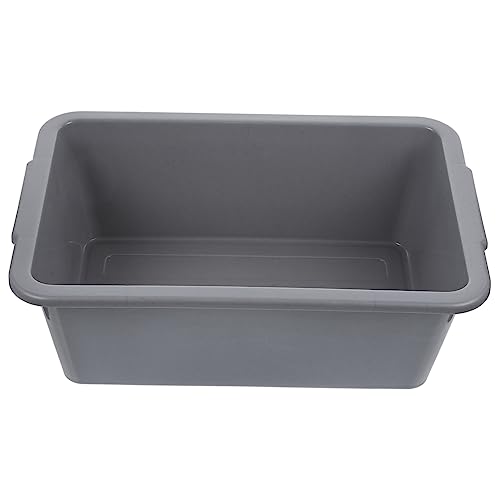 MUSISALY Wash Dish Basin Pans Tub Utility Tote Bin Bucket Basket Collapsable Bus Rectangular Commercial Grey Plastic