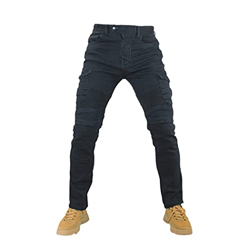 Pantalon de moto résistant aux chutes avec coques de protection XXL amovibles