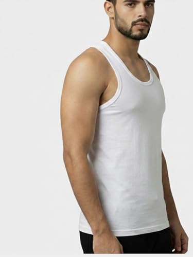 Image of Levi's 016 Men Sleeveless 100% Cotton No Side Seam with Tag-Free Comfort Vest (Pack of 3)